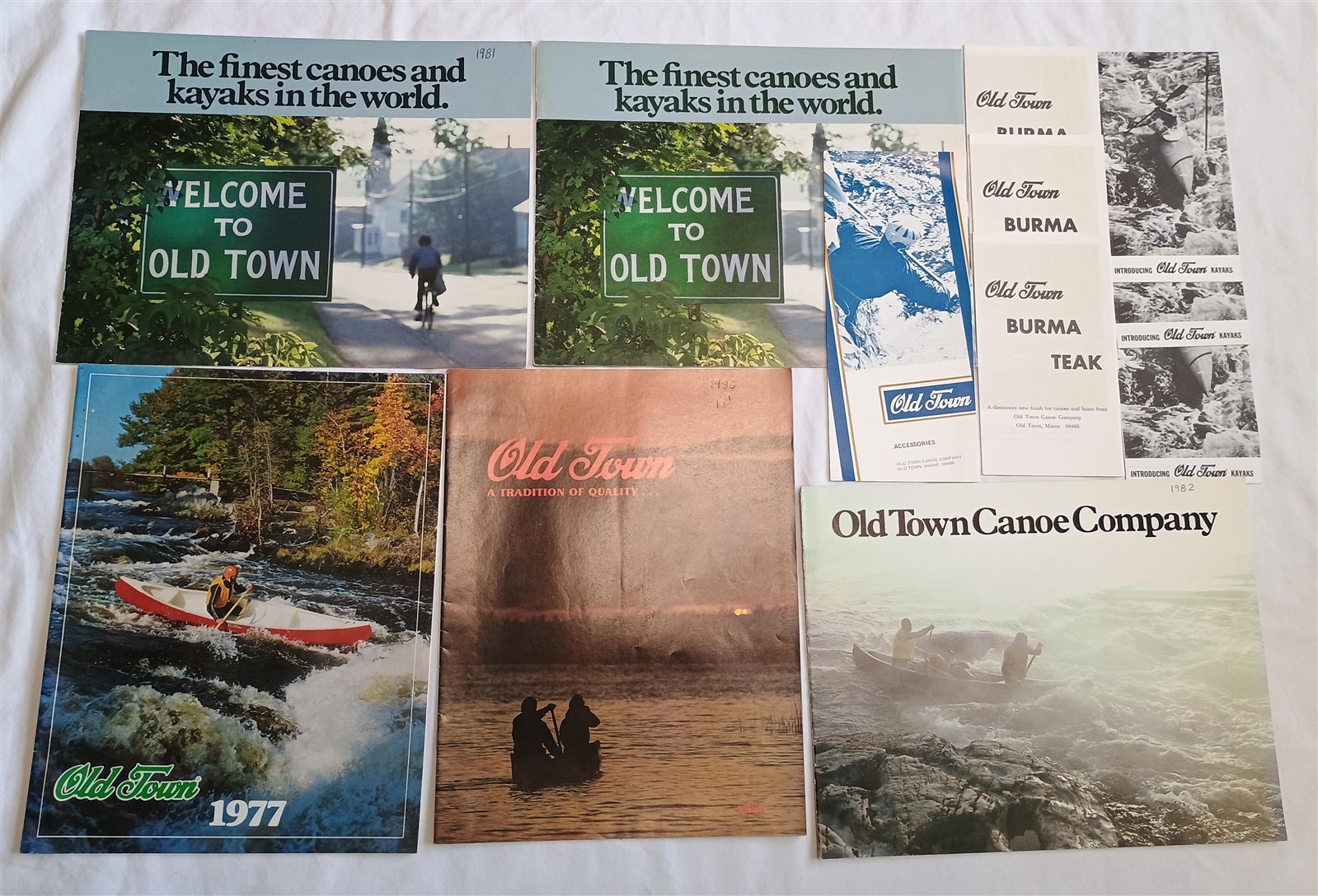 Vintage Old Town Canoe Company Lot Catalog Brochure 1977 1981 1982 1986