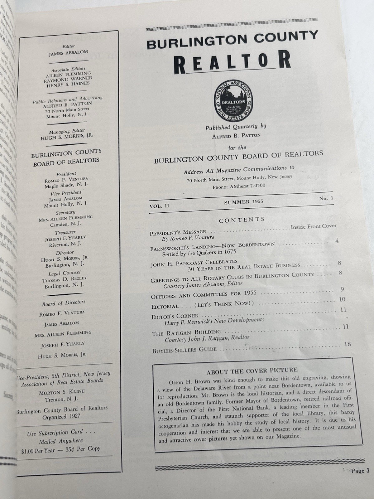 Burlington County NJ 1955 Real Estate Magazine