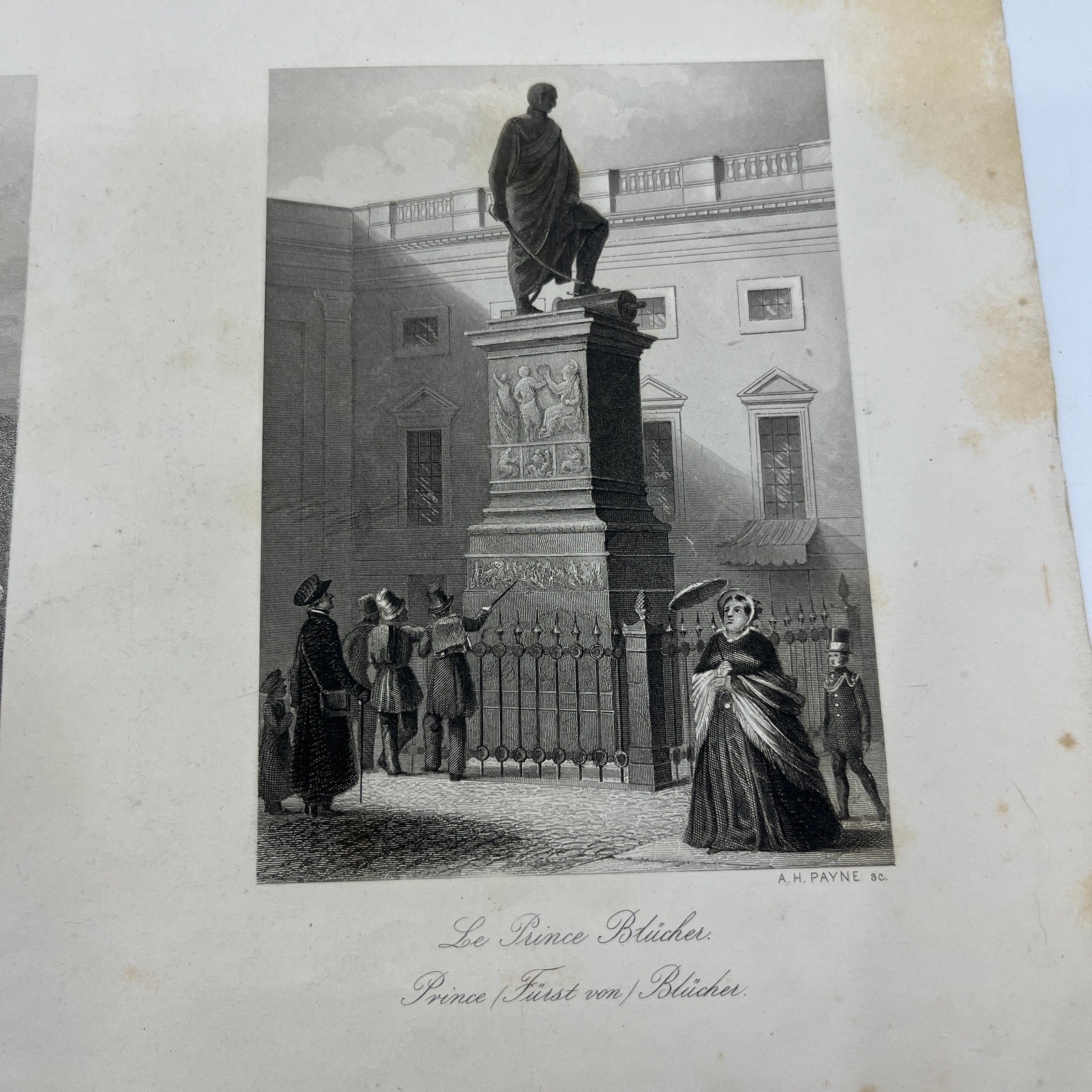 1864 Art Engraving – General Liethen Prince Fürst von Blücher H. Leutemann AC3