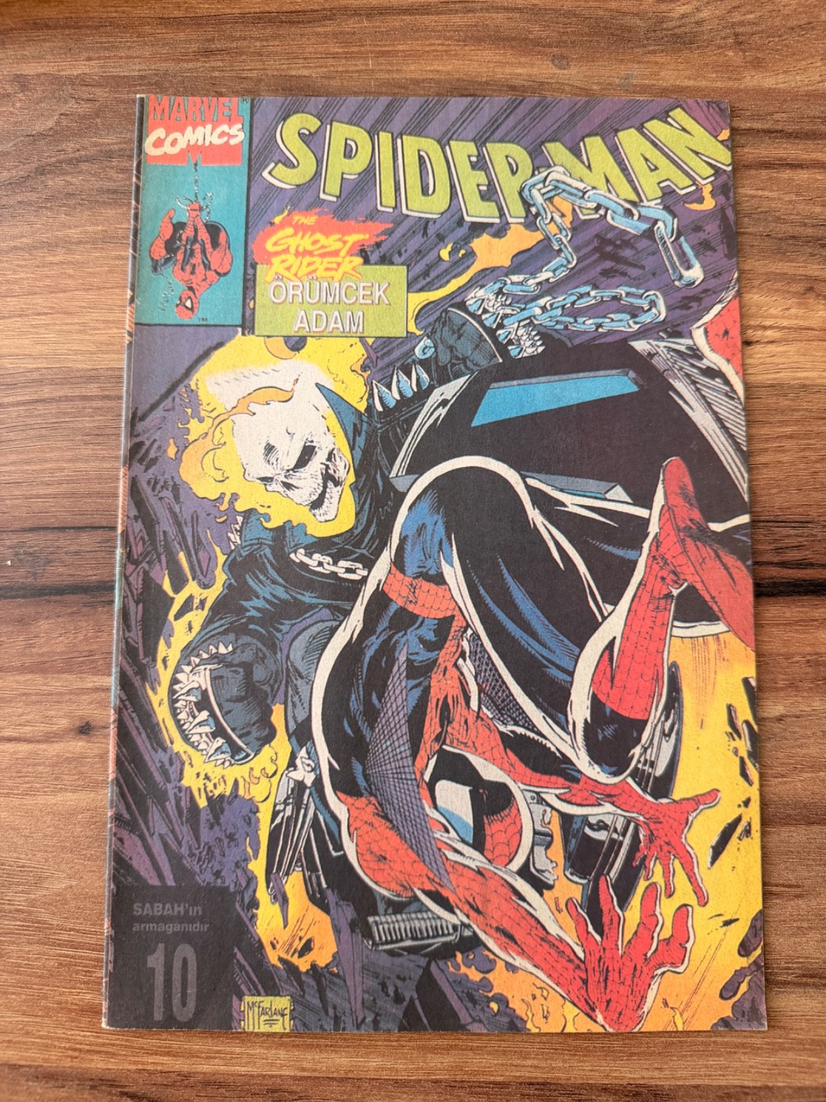 Spider-Man #10 Ghost Rider Turkish Edition Todd McFarlane Rare Marvel Comic