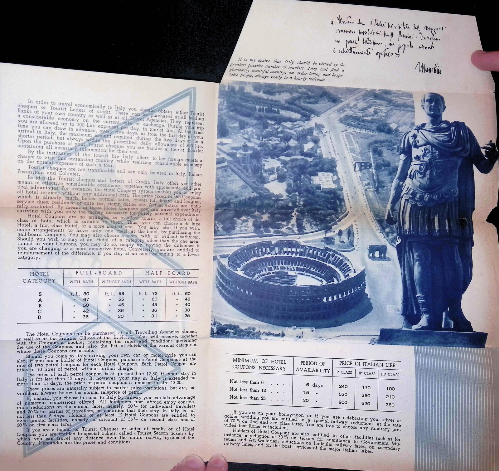 Fascist Italy 1930s Specimen Travellers Cheque Booklet CAMPIONE Assegno