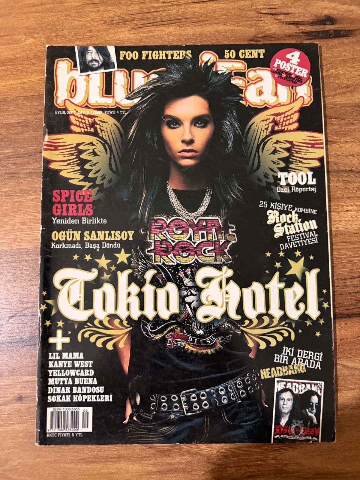 Rare Turkish Blue Jean Magazine Tokio Hotel Cover TOOL Foo Fighters 50 Cent 2007