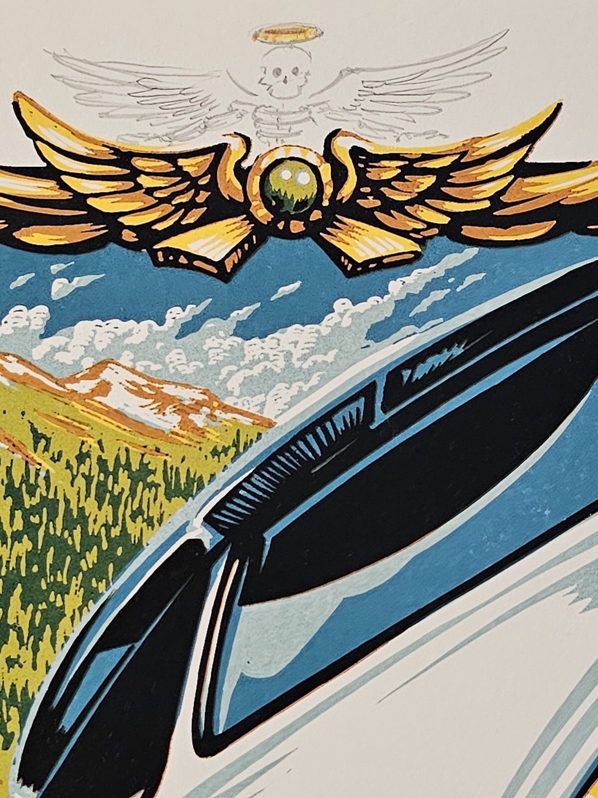Pearl Jam Ride Fest 2016 AJ Masthay Doodled S/N AE Poster ScreenPrint Telluride