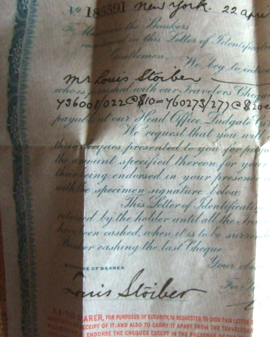 Cook’s Tour Travel Tickets 1913 1923