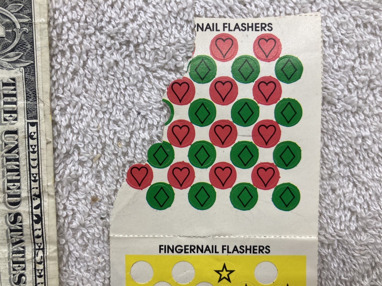 1980’s 1990’s Fingernail Flashers Decal Stickers Crackerjack Prize ? Vtg