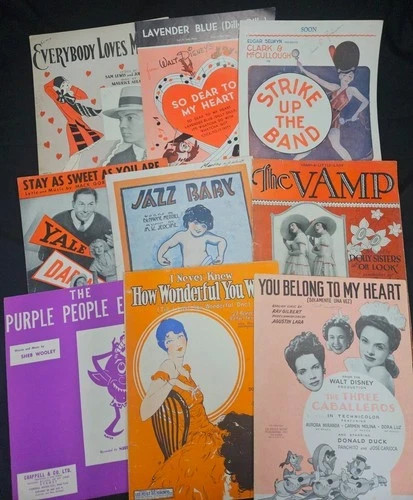 Group of 9 Sheet Music