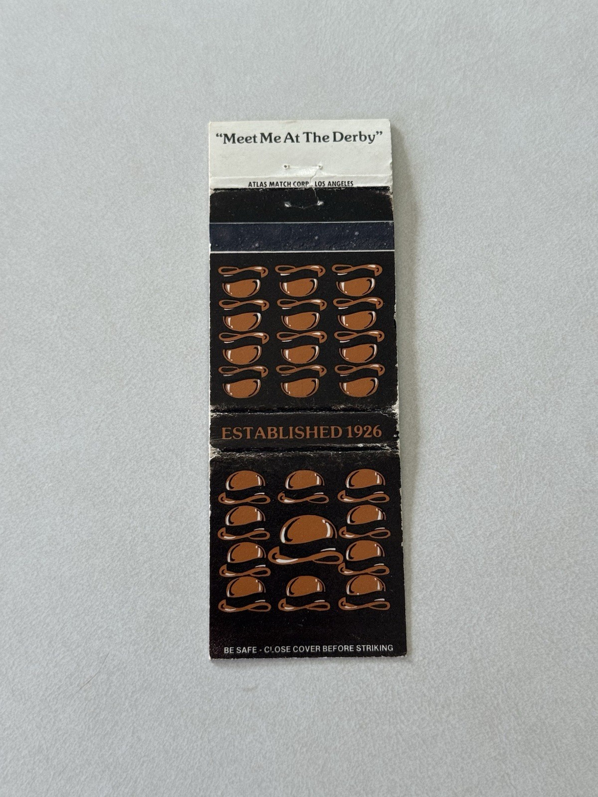 The Brown Derby Hollywood California Matchbook Cover 460