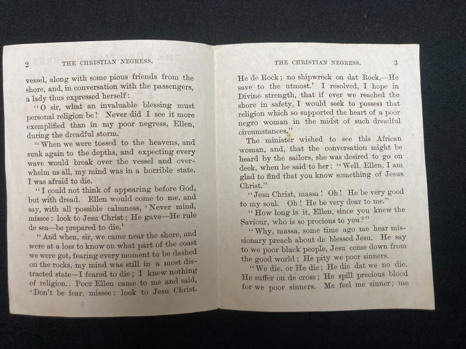 The Christian Negress 19th Century Christian Religious Society Booklet C56