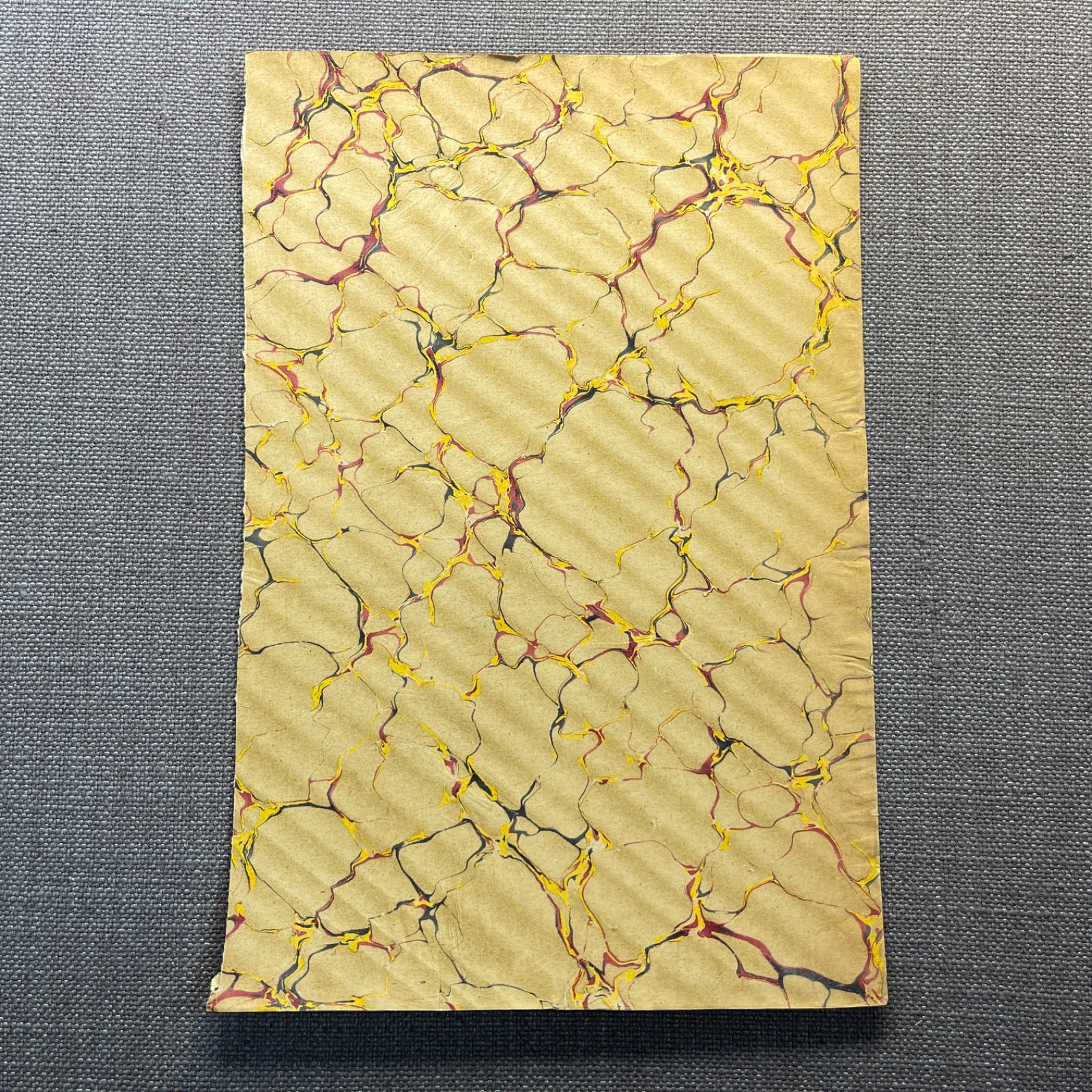 Antique Marbled End Papers Bookbinding Brown Red Yellow Blue Black Lot of 10
