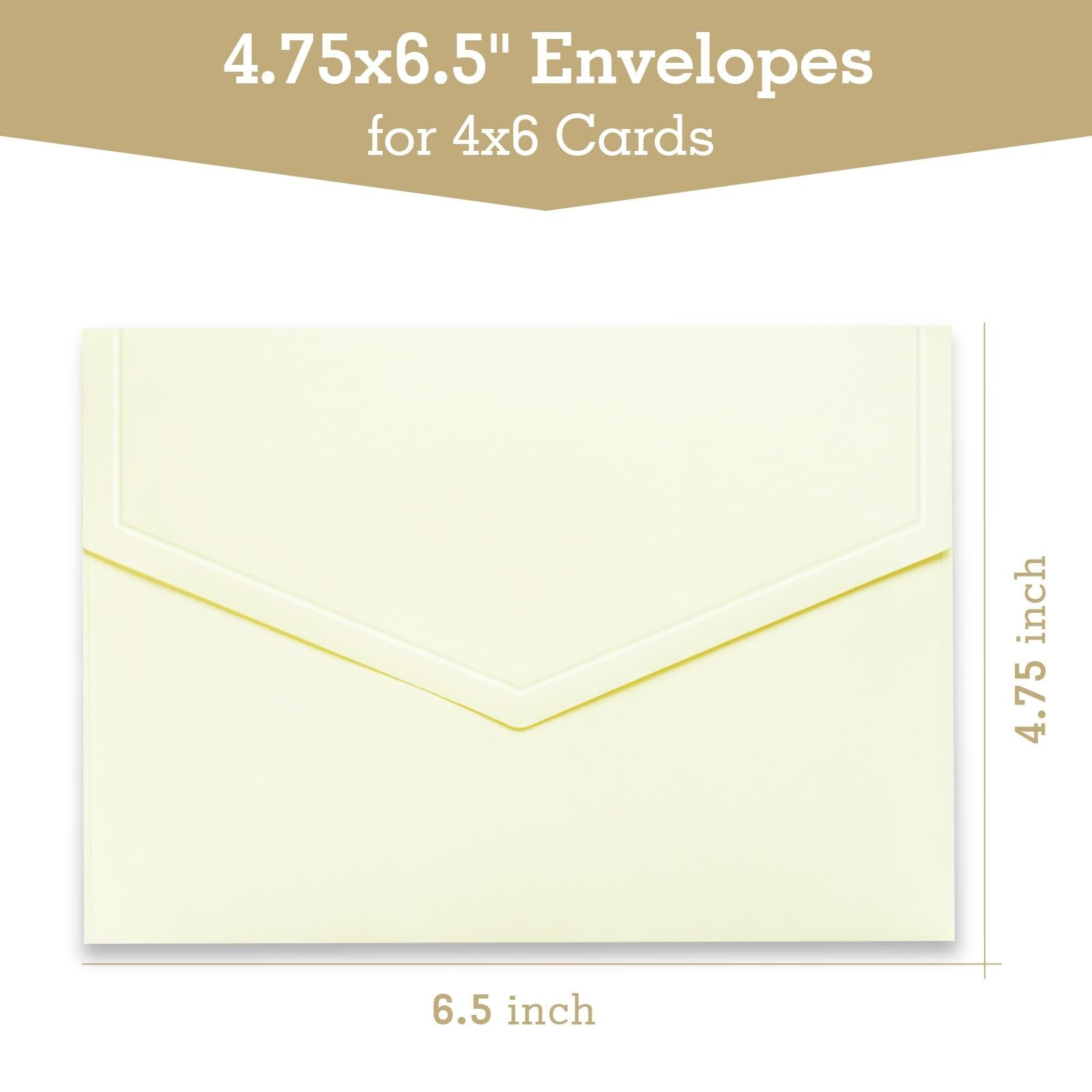 4×6 Envelopes for Invitations 50 Pack Beige Invitations Envelopes 4×6 Size fo…