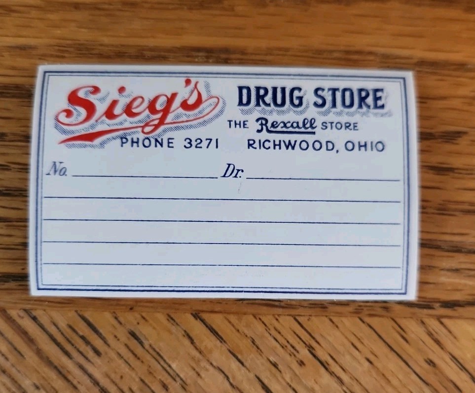 Rjkstamps VINTAGE PHARMACY DRUG STORE Labels 4 Different Stores