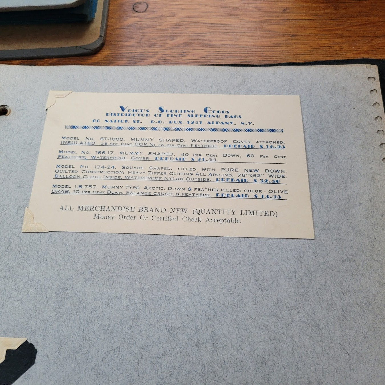 1940’s Print Shop sales catalog & paper samples – Letterheads/Business Cards