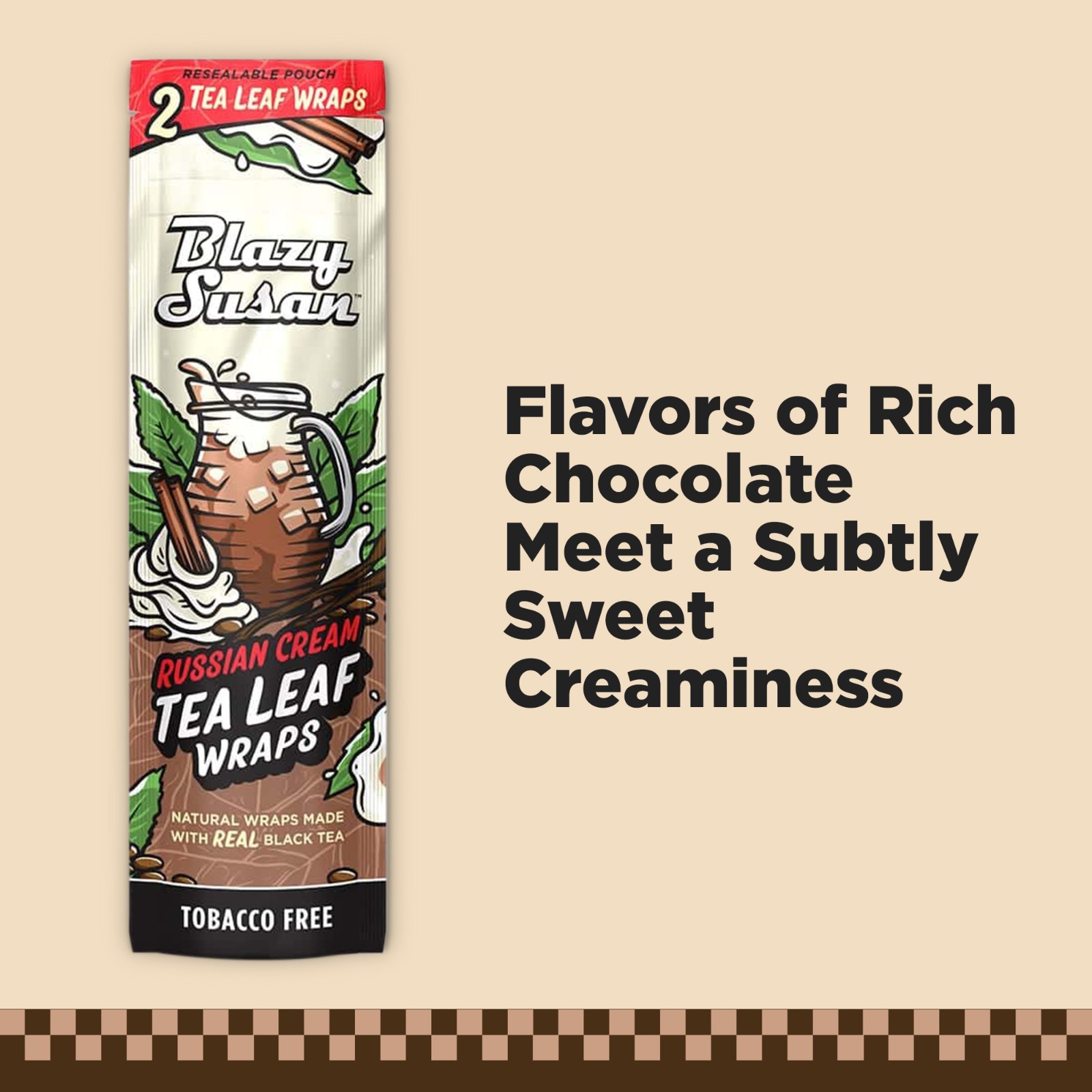 Blazy Susan Russian Cream Tea Leaf Wraps 25pk | Full Box