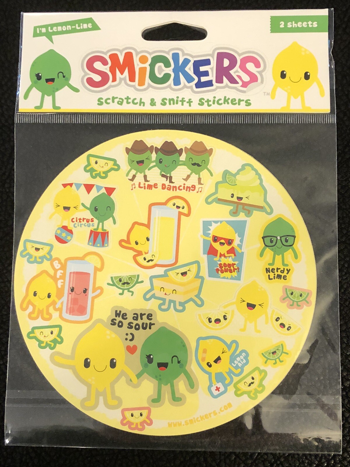 Scratch & Sniff Scented Stickers New Sealed 4 Pack/8 Sheet Smelly Stinky Smicker