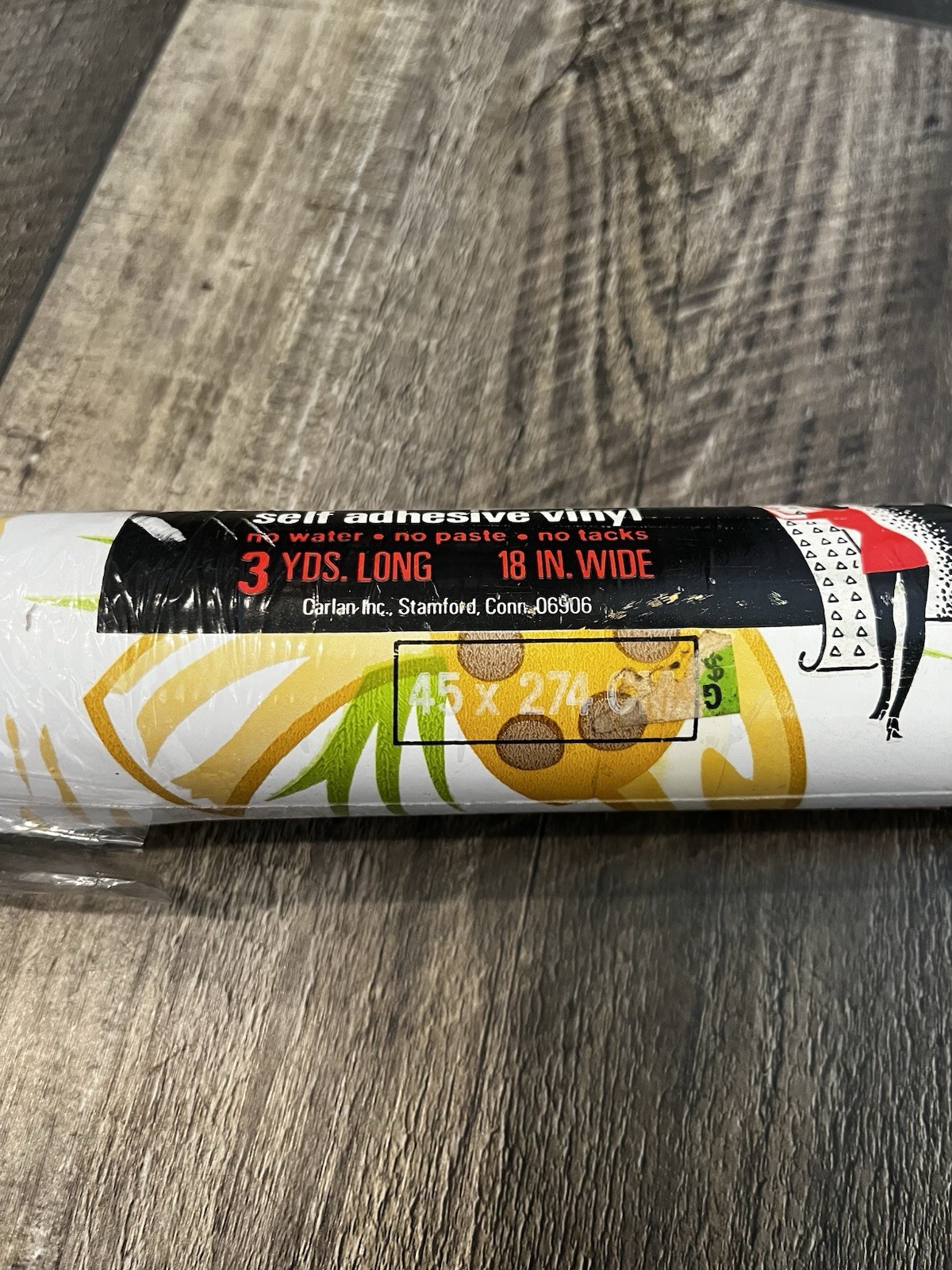 Vintage 1970s Mushroom Contact Paper