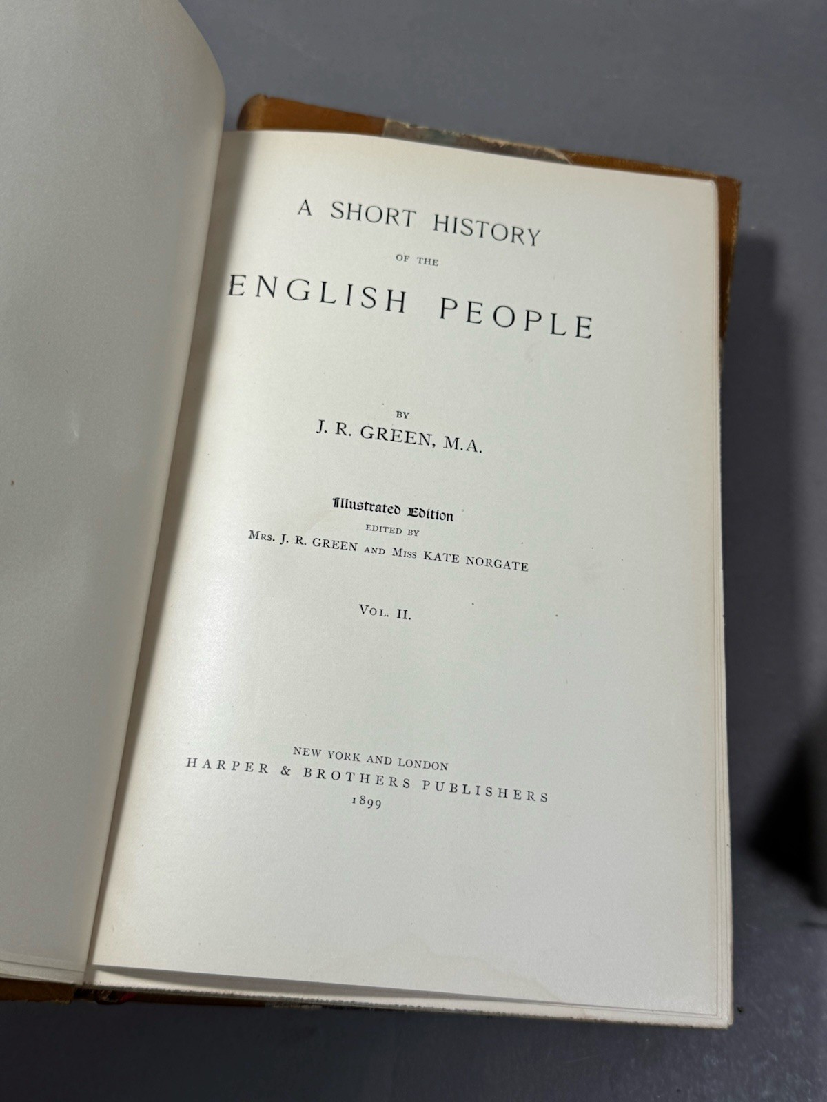 A Short History of the English People by J.R. Green 1899 England Illustrated