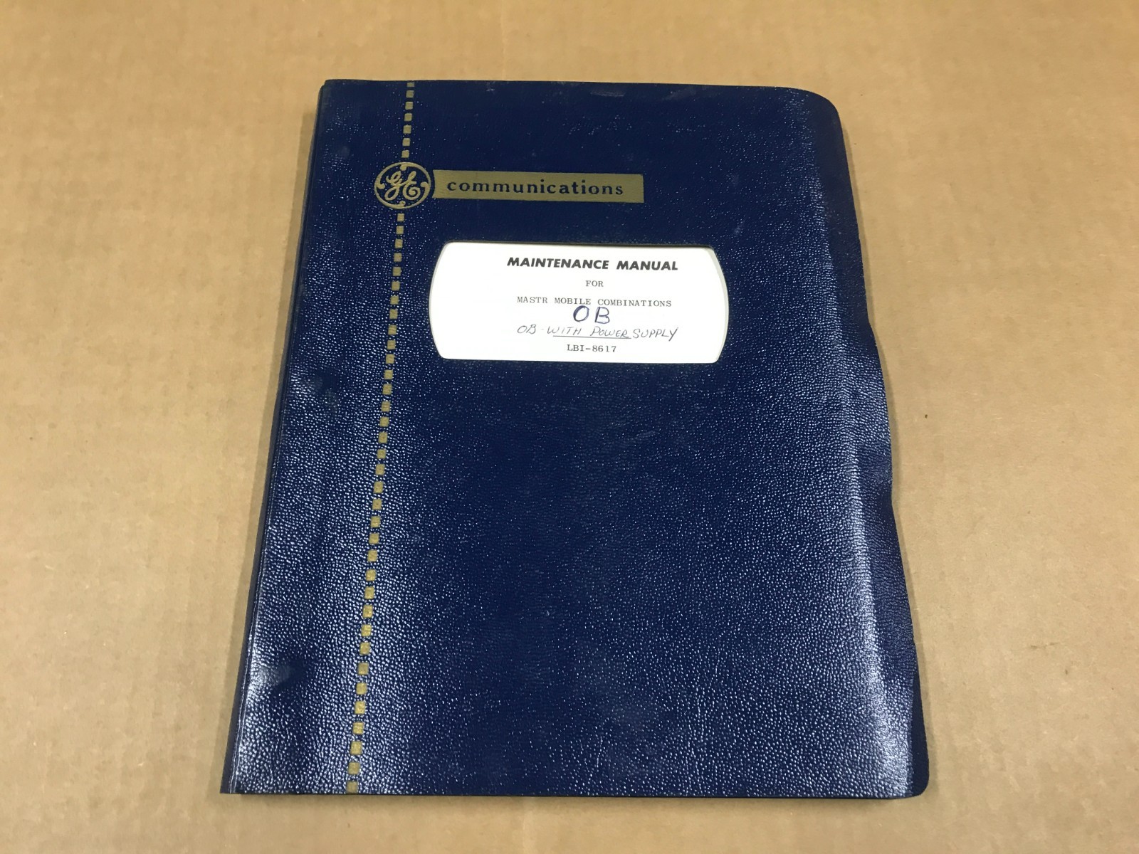 VTG General Electric Manual For Master Mobile Combinations O.B. W/ Power Supply