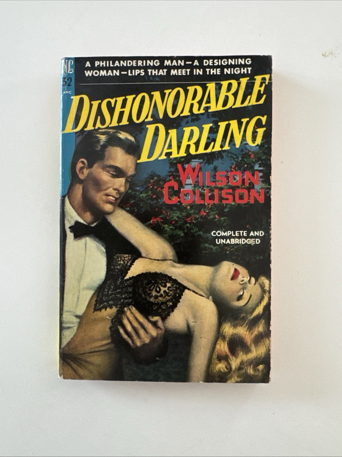 1949 Dishonorable Darling W Collison Novel Library Risque Vintage Paperback Book