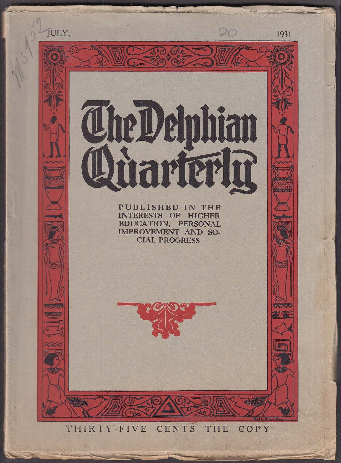 Delphian Society Quarterly Vol 14 #3 Browning Swinburne Paris Exhibition 7/1931