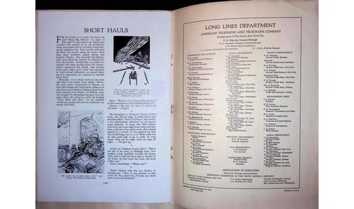 AT & T Long Lines Employee Magazine Bell System Telecom Feb 1930 AT&T Corp.