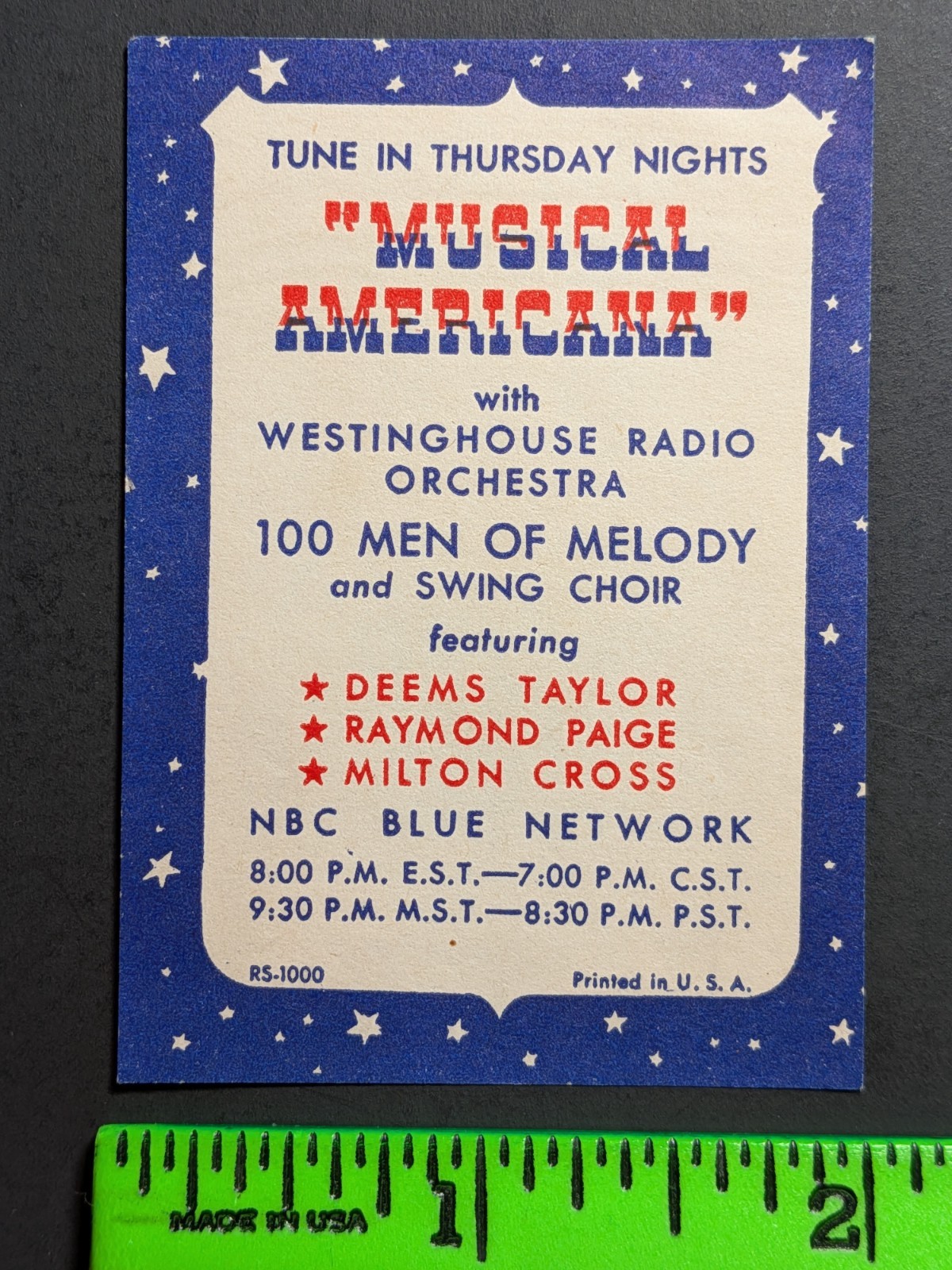 Vintage Musical Americana Swing Choir Poster Stamp