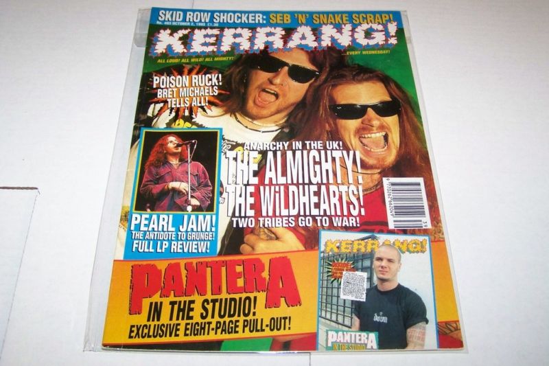#463 KERRANG music magazine WILDHEARTS – PEARL JAM