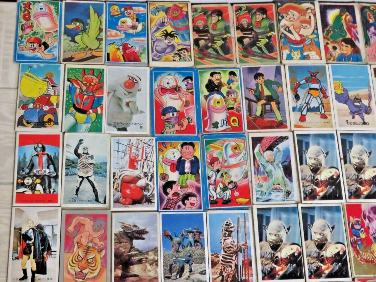 290 Japanense Animation Menko cards Kamen Rider Tiger Mask Spectreman eight man