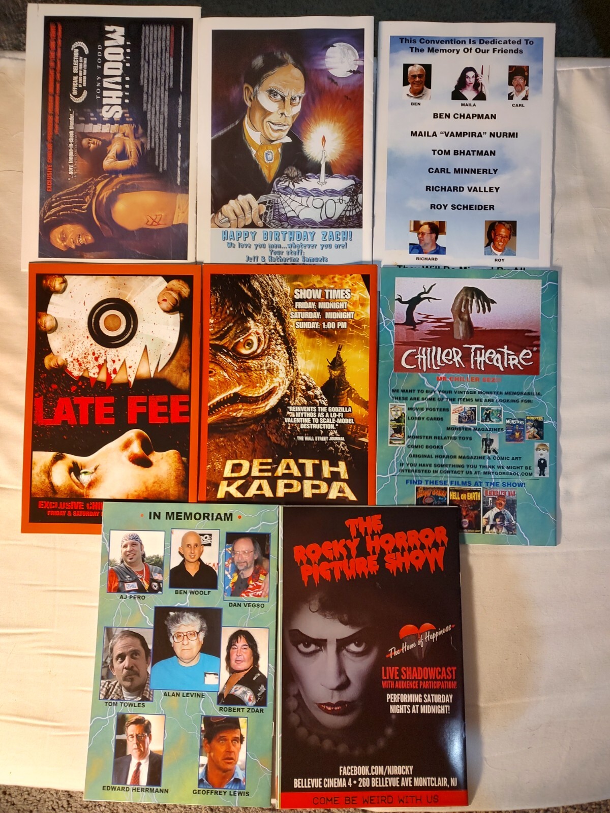 Chiller Theatre Expo Programs starting 2005 M-NM 8 different