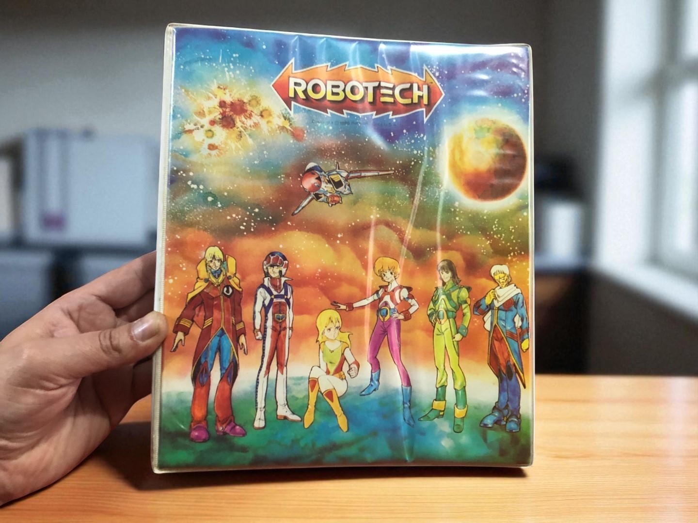 Robotech Rick Hunter Vintage Folder Argentina 80s Rare Anime Collectible