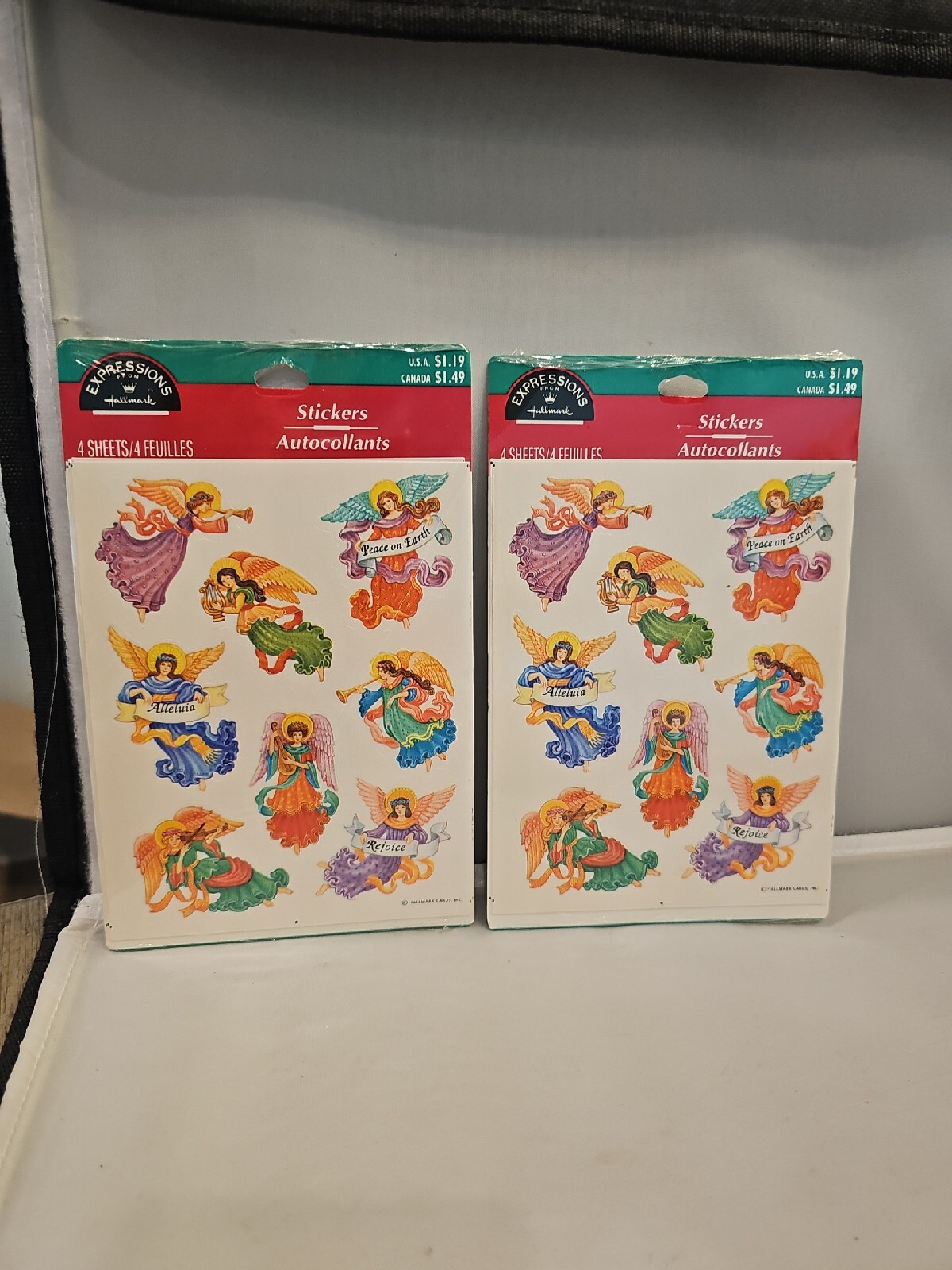 Vintage Hallmark Angels Christmas Stickers NIP 4 Sheets SEALED Musical Rejoice