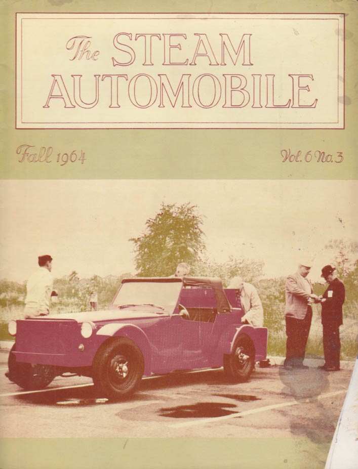 The STEAM AUTOMOBILE Fall 1964 Williams Steam Car; vintage ads article &c