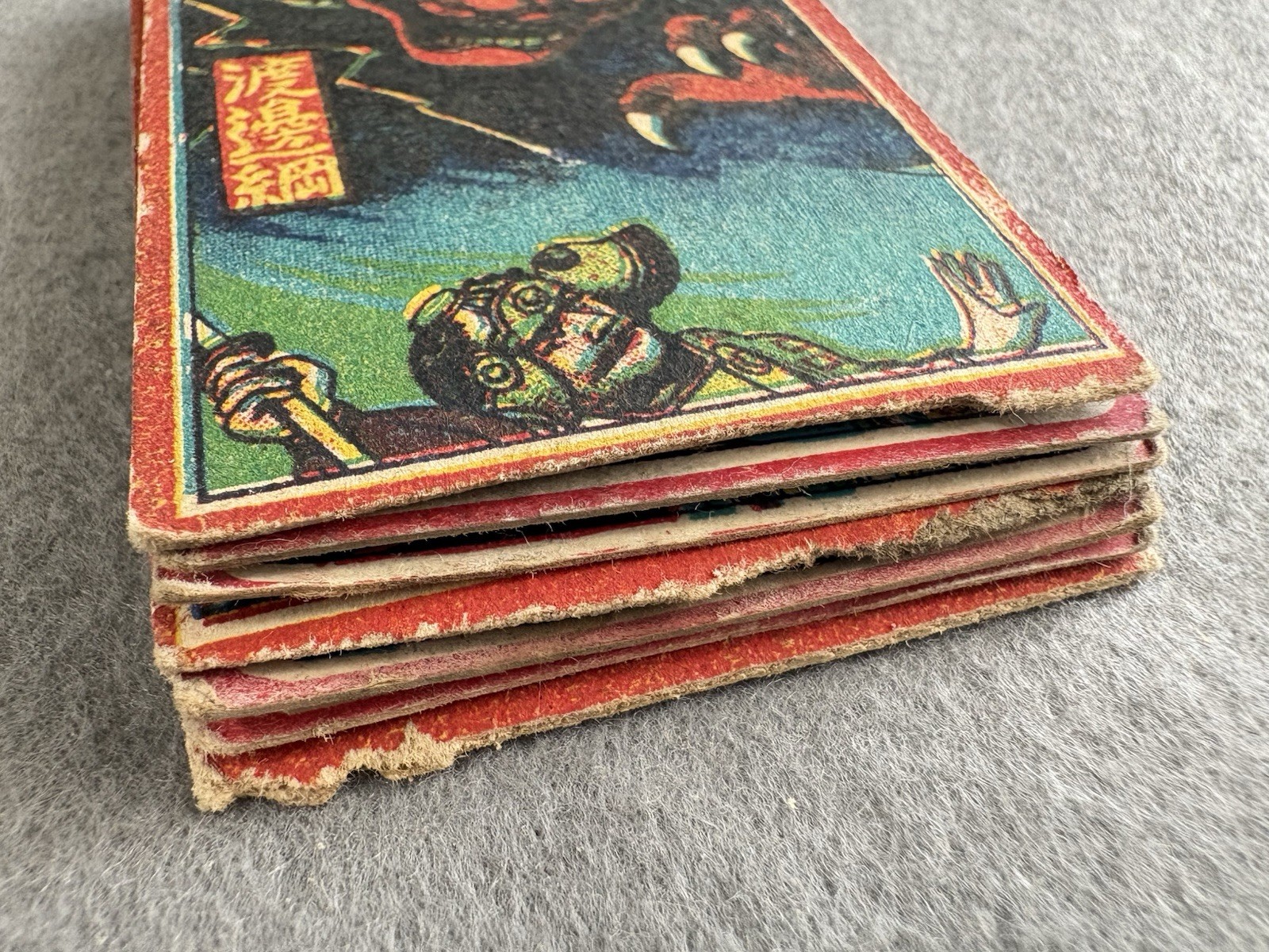 Vintage Menko Cards – Famous Japanese Samurai Warriors – Lot of 7