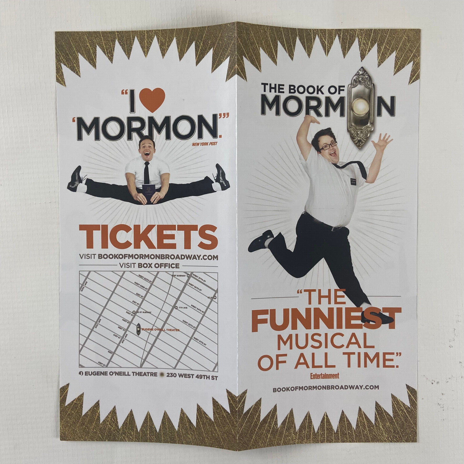 Book of Mormon 2022 Ad Flyer Broadway NYC New York City Advertisement Ads