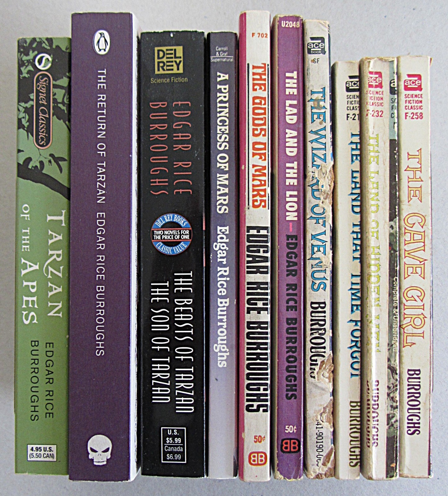 LOT 10~EDGAR RICE BURROUGHS PB~TARZAN~JOHN CARTER~NON SERIES~GOOD to FINE