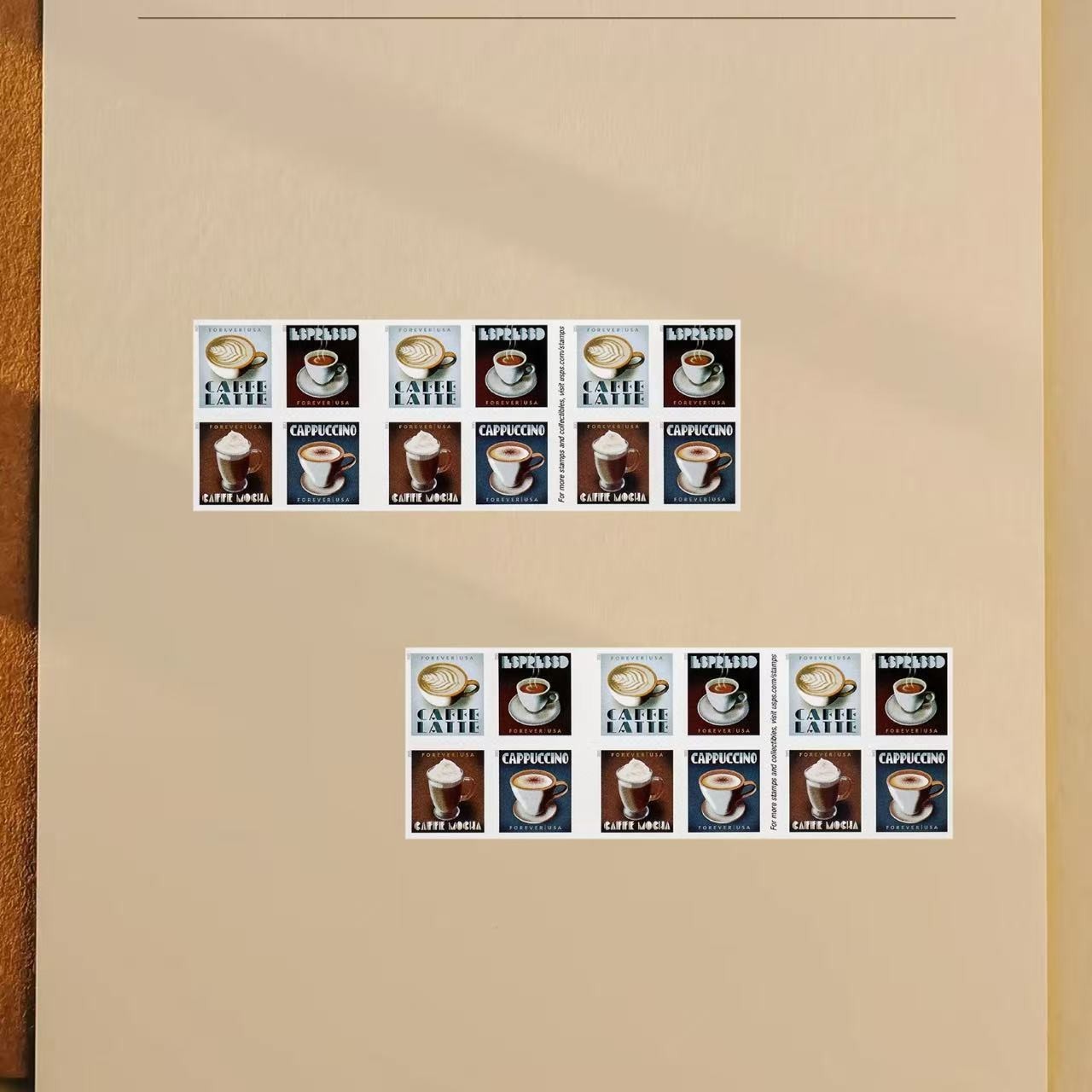 5 Booklets (100 Total) 2021 Forever Espresso Drinks Stamps Mint Unused