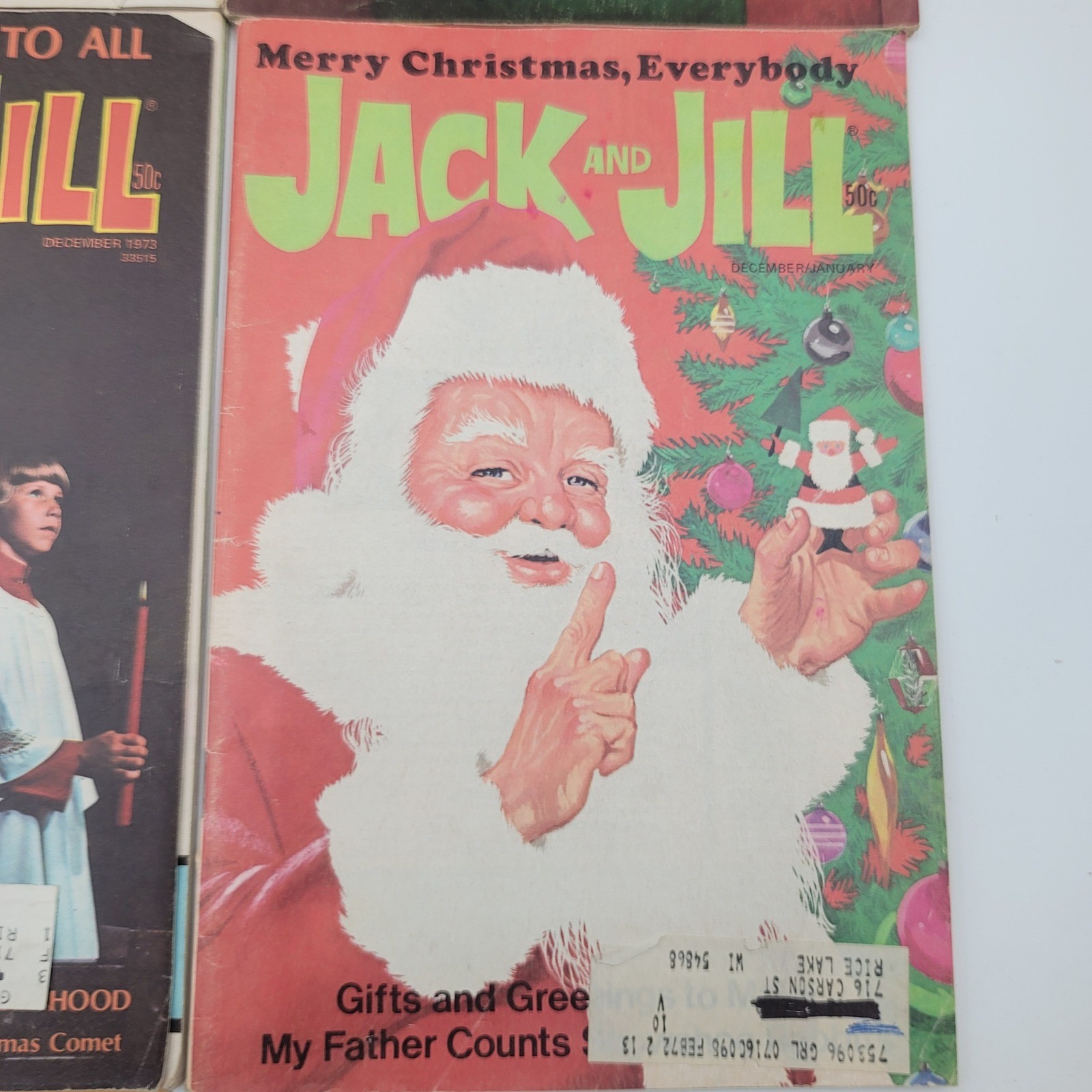 Vintage Jack and Jill Magazine Lot 4 Christmas Issues 1970s Disney Aristocats