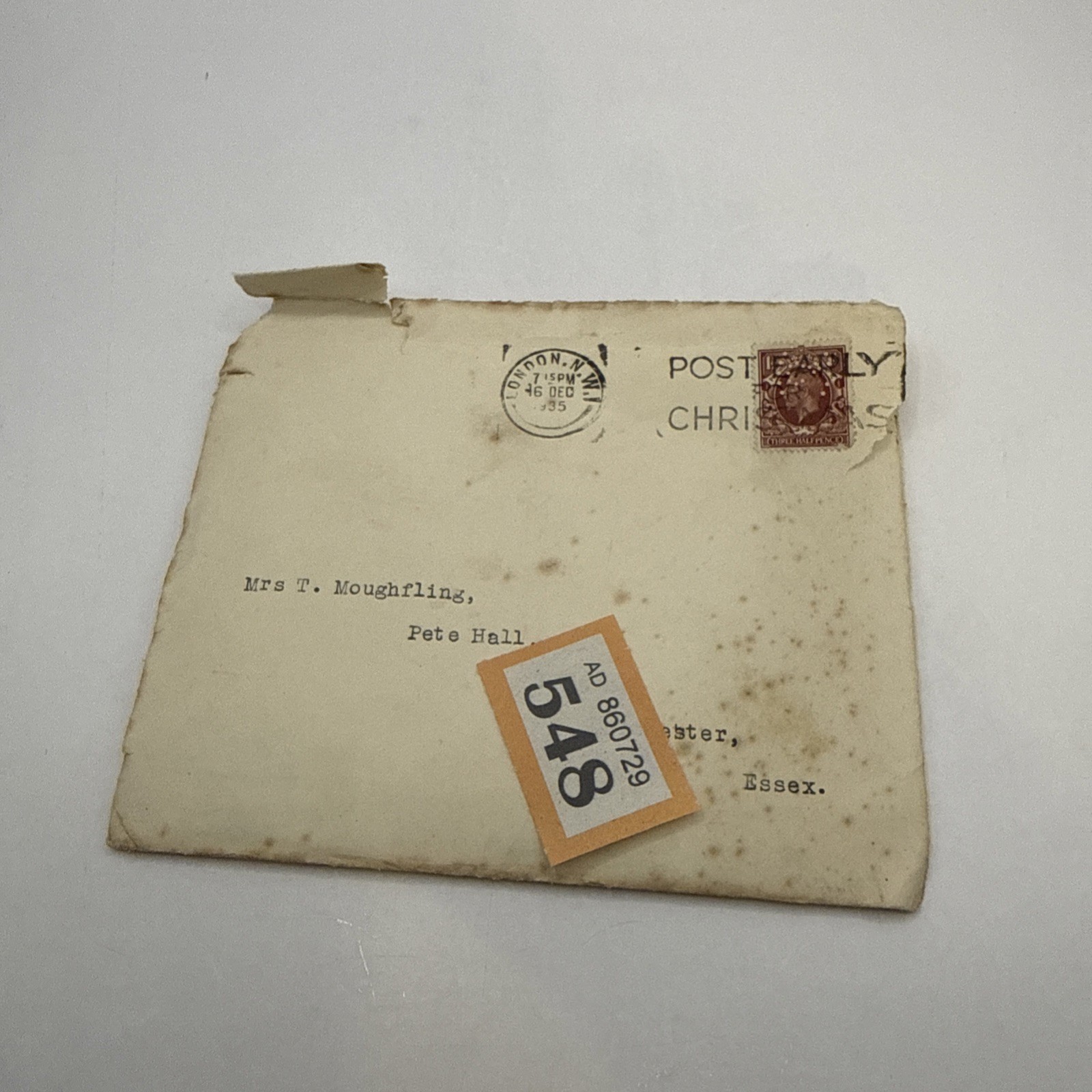 1936 LETTER & PRE-PAID ENVELOPE OETZMANN & Co LONDON