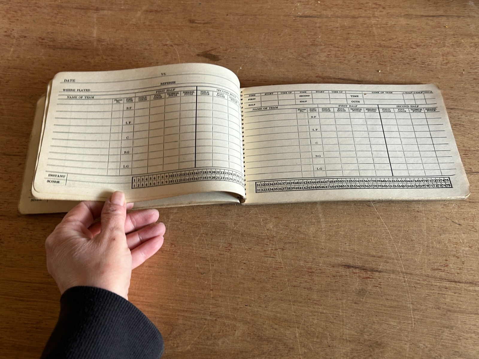 Gold Smith Official Basketball Score Book 1938-39 Badger Paints Cudahy Vtg Ads