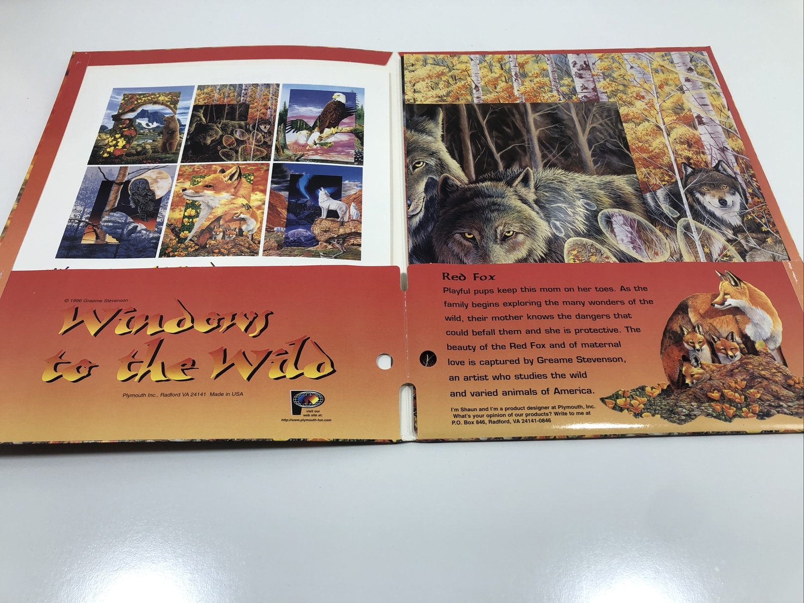 1996 Wild Animals Folder And 6 Posters USA Red Fox Owl Windows To The Wild