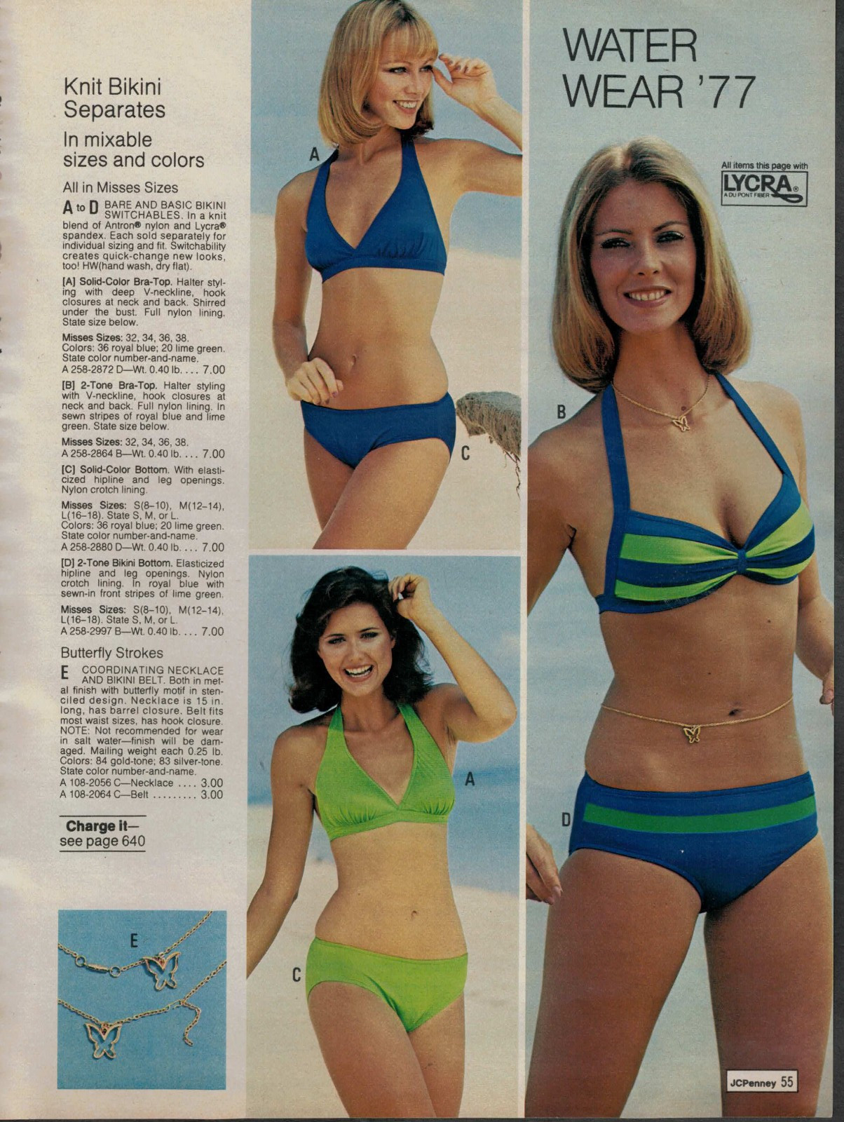 1970S JCPENNEY CATALOG SWIMWEAR CLIPPINGS FREE SHIPPING!!
