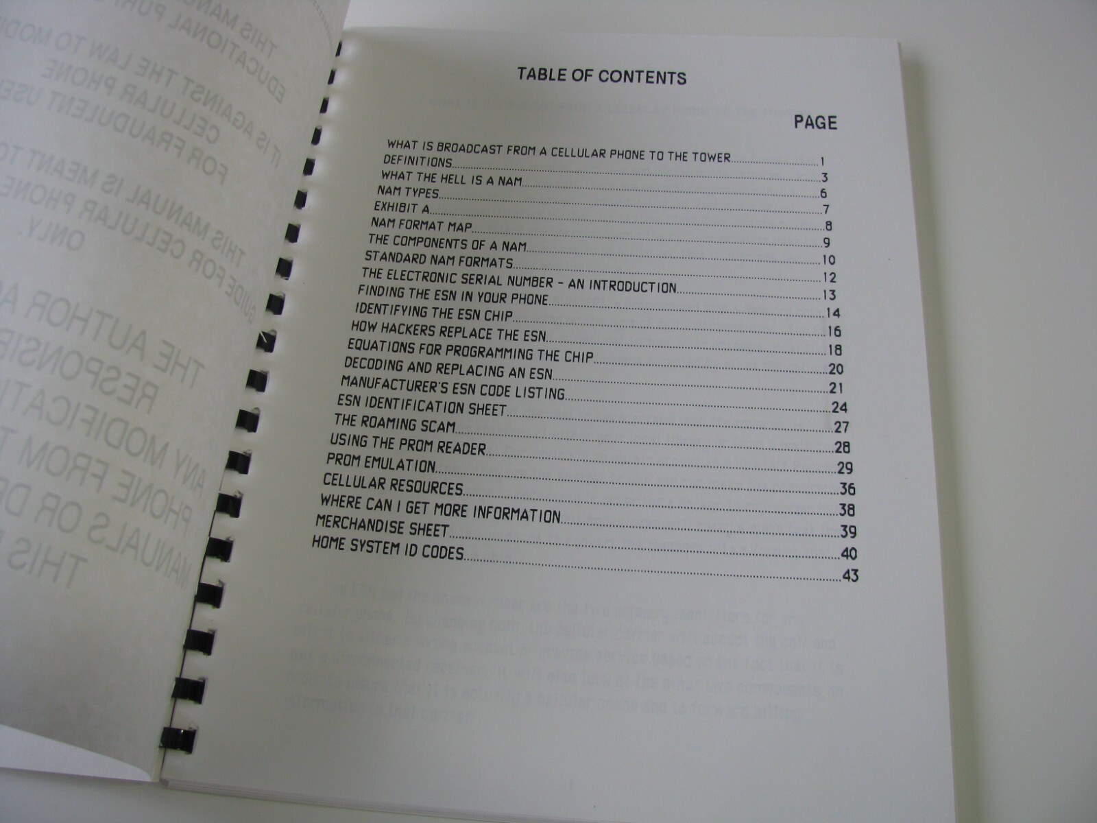 1 Vtg 1992 Cellular Telephone Modification Handbook Published by Spy Supply Book