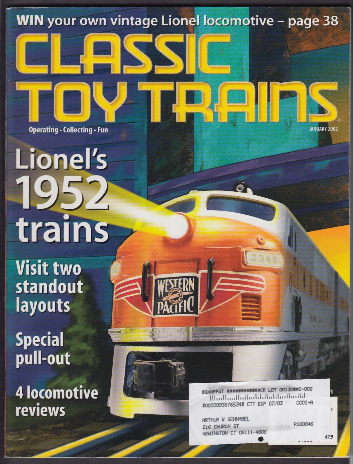 CLASSIC TOY TRAINS Lionel 1952 American Flyer Kughn GG1 + 1 2002