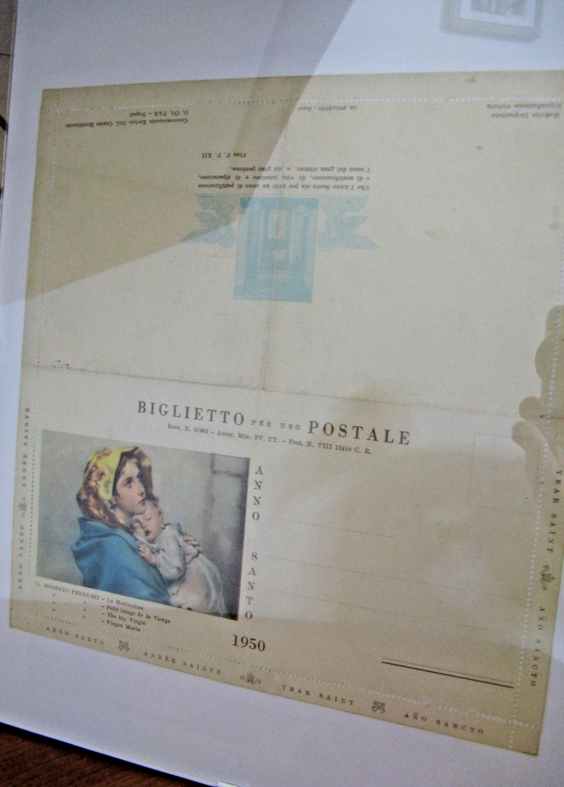 Rare Postcard Holy Year 1950 Vatican ill. Madonnina Di Ferruzzi