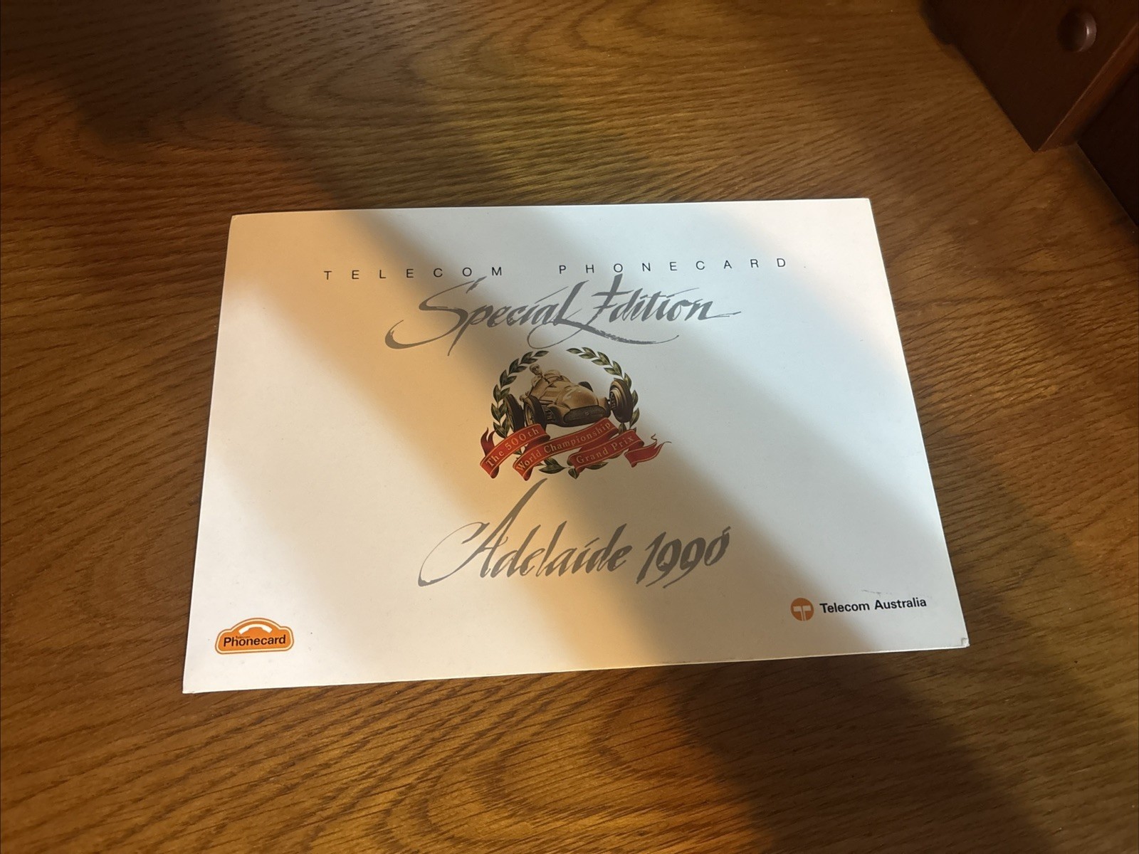 1990 SPECIAL EDITION 500TH GRAND PRIX PHONE CARD IN LTD EDITION FOLDER