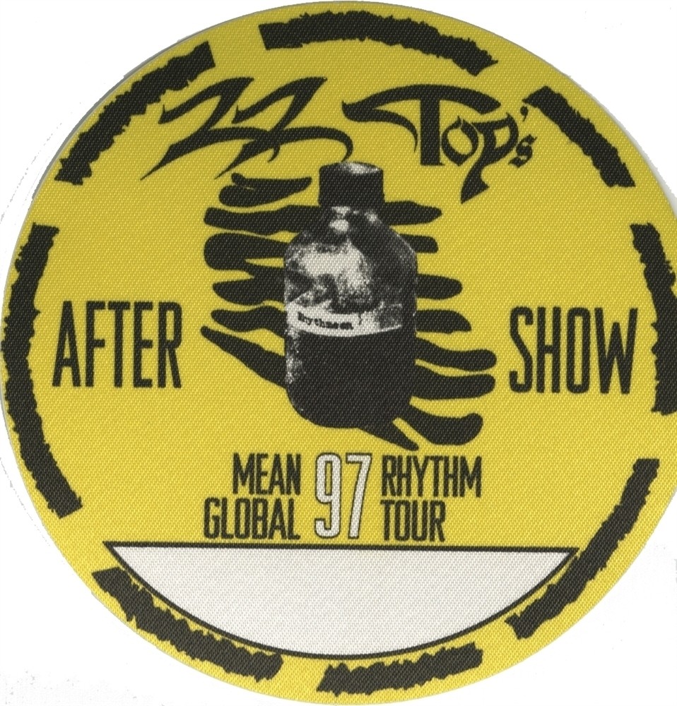 ZZ Top 1997 Rhythmeen concert tour After Show Backstage Pass