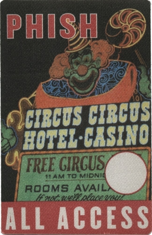 Phish 2000 Farmhouse tour Circus Circus Las Vegas All Access Backstage Pass