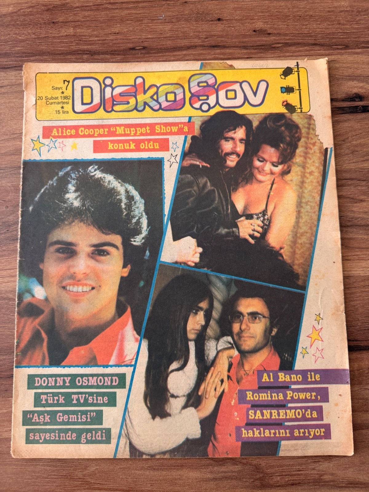 1982 Disko Sov Donny Osmond Lynda Carter Alice Cooper Turkish Magazine Rare