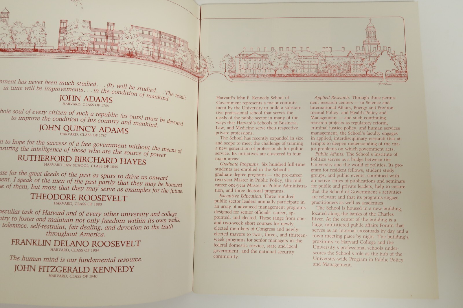 Harvard University John F. Kennedy School of Government 1981-1982 Program Book