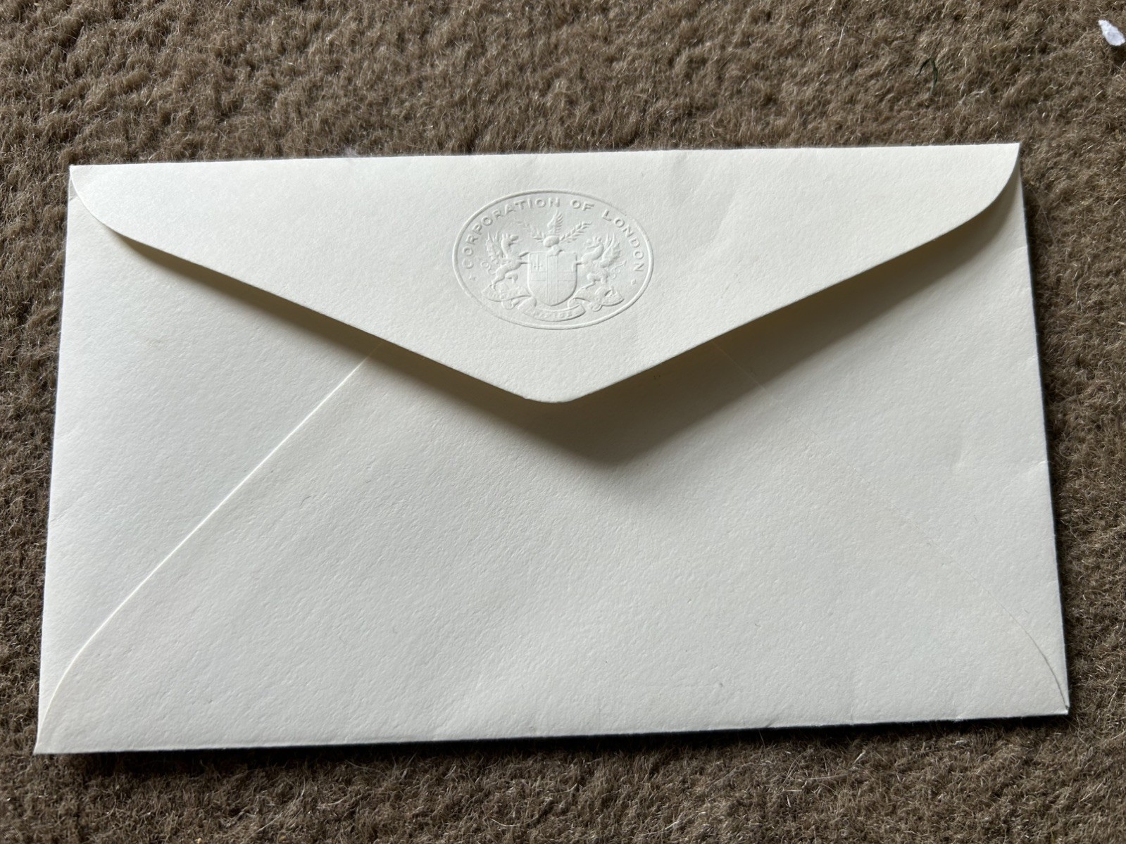 Vintage Envelope (Unused) with CORPORATION OF LONDON embossed 6″ x 3.5″