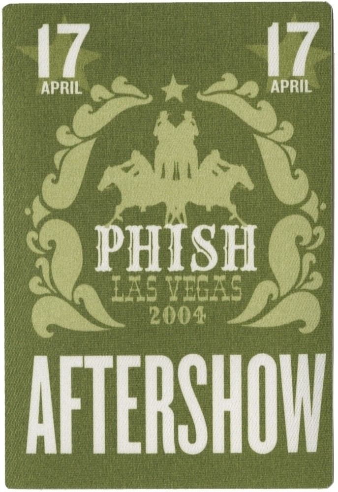 Phish 2004 Undermind concert tour Las Vegas 4/17 Aftershow Backstage Pass